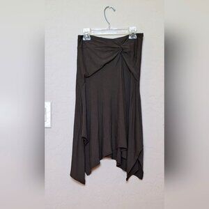 Y2K Jersey knit handkerchief hem midi skirt asymmetrical witchy fairy grunge
